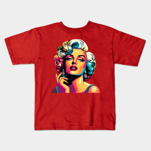 Marilyn Wpap popart Kids T-Shirt by fadinstitute